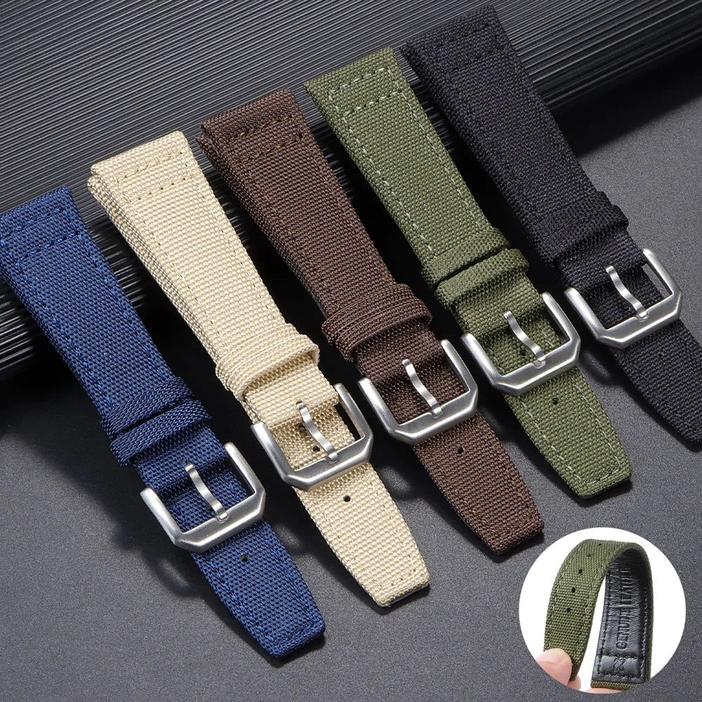 Canvas Strap Watch - Nylon Canvas Watch Strap for IWC
