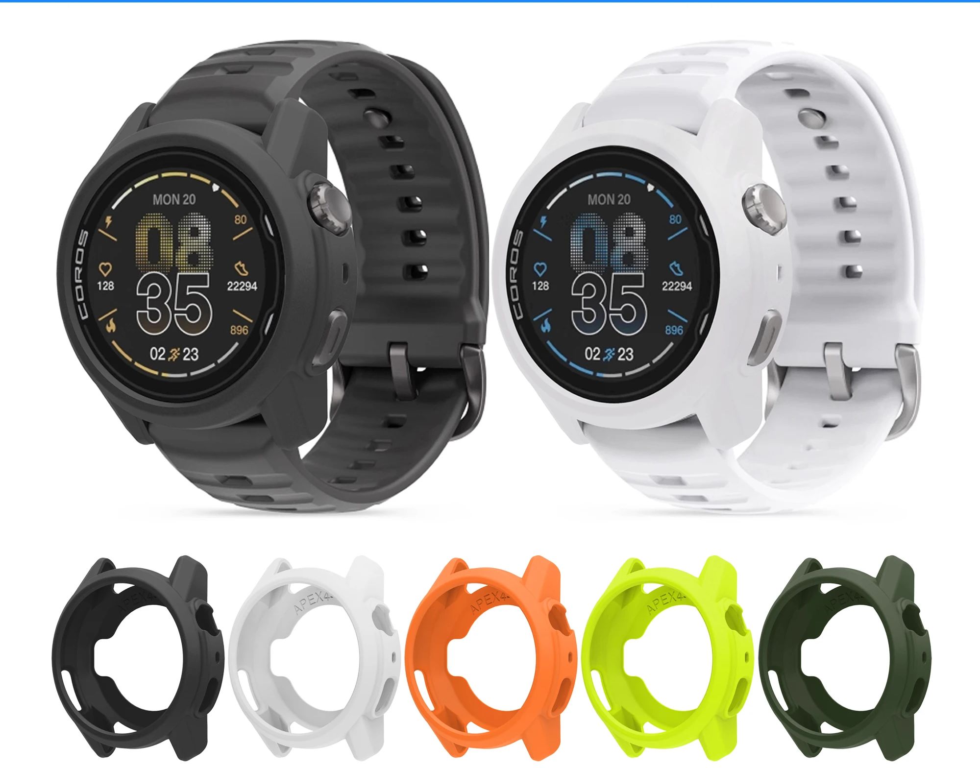 Silicone Watch Band 22Mm - Soft Silicone Protective Case Cover Shell