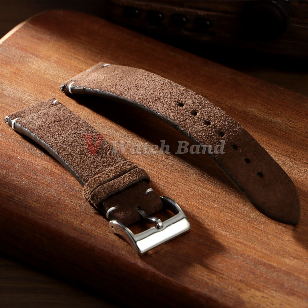 Suede Strap Watch - 20mm 22mm High Quality Suede Cowhide