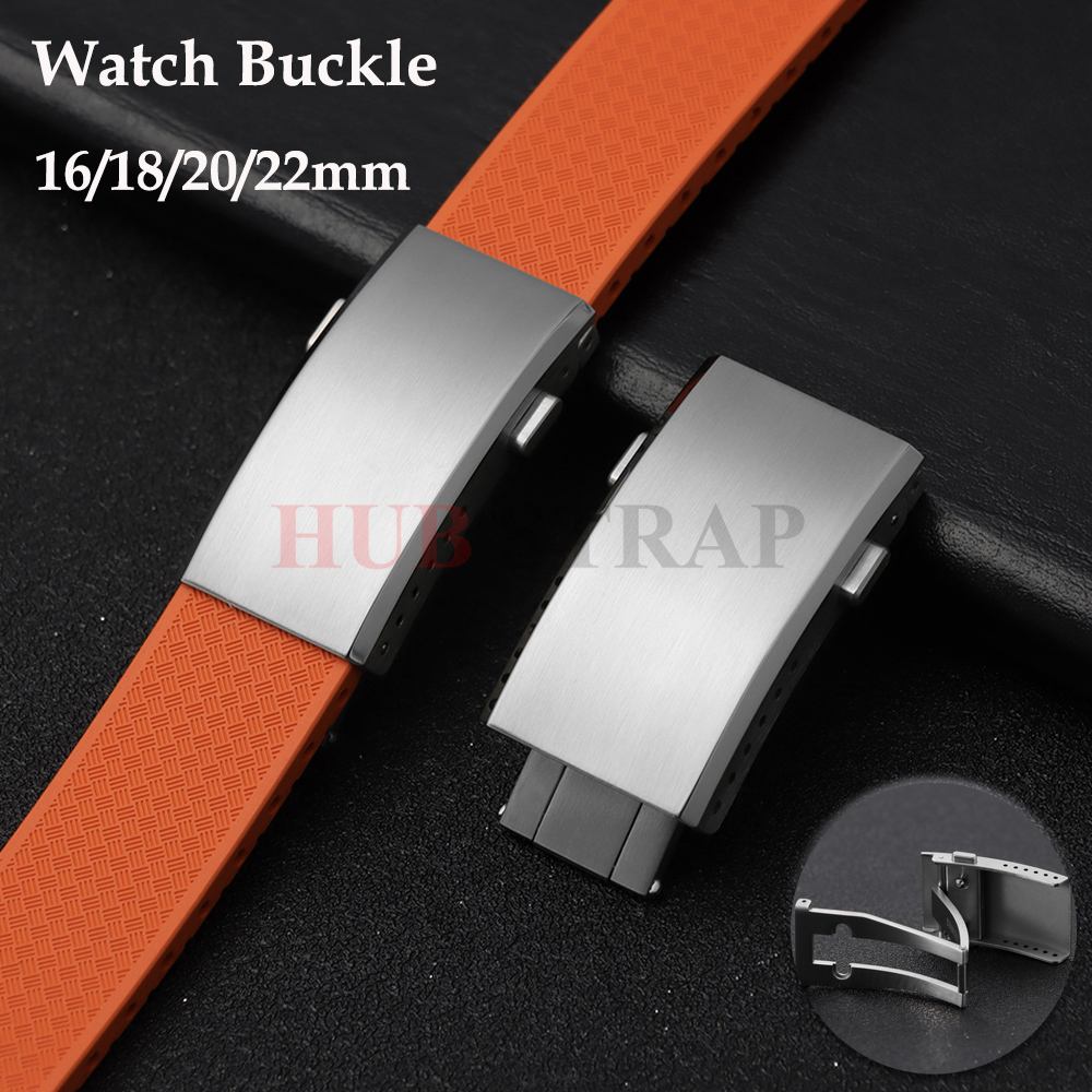 Silicone Watch Band 22Mm - 16mm 18mm 20mm 22mm Watch Clasp