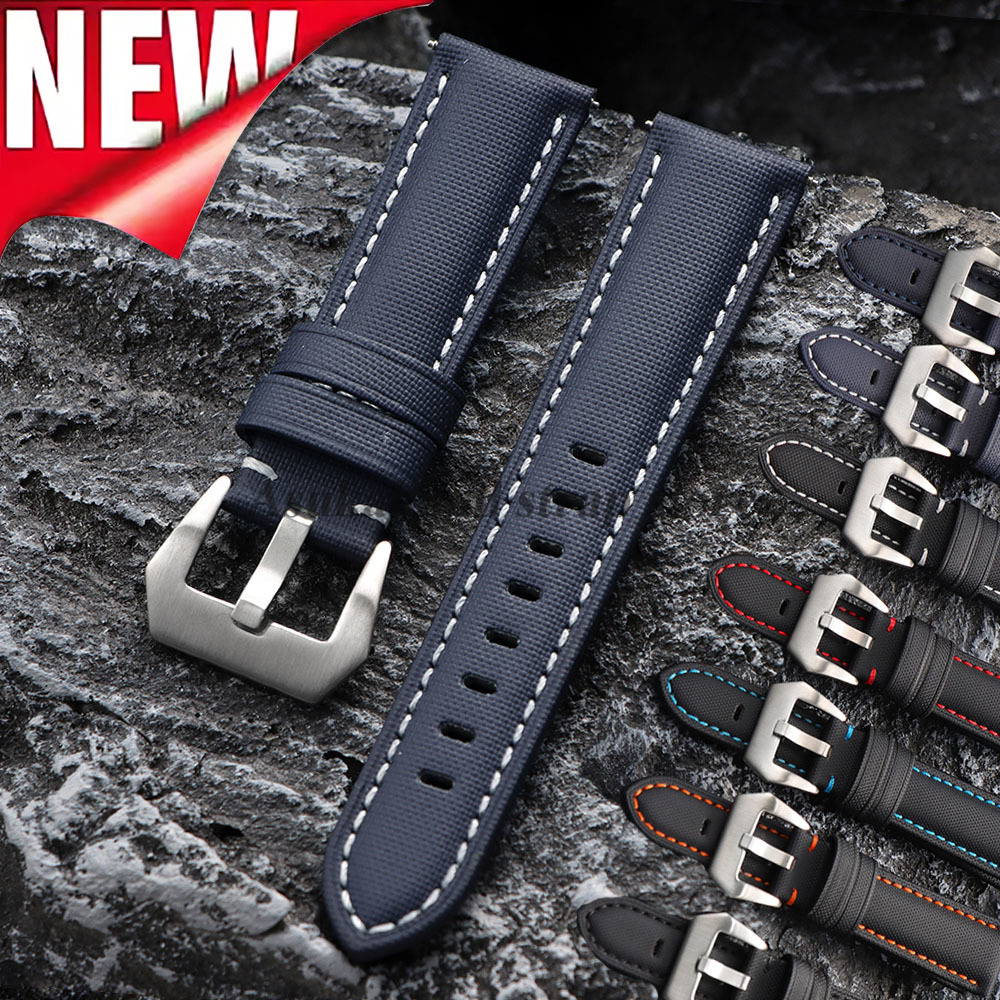 Canvas Strap Watch - Premium Sailcloth Canvas Watch Strap for