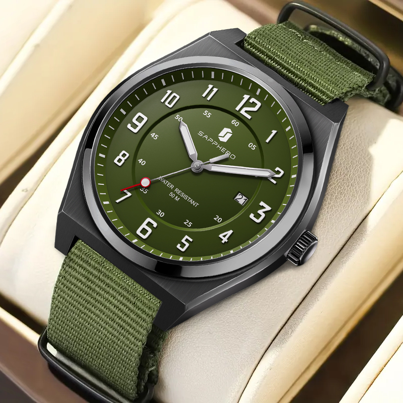 Tropic Strap Vintage - SAPPHERO Men's Sports Quartz Watch Military