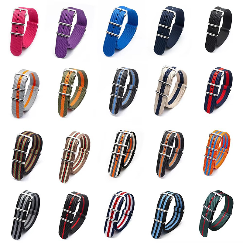 18/20/22/24mm Cambos Stripes S - огляд і ціна Canvas Strap Watch
