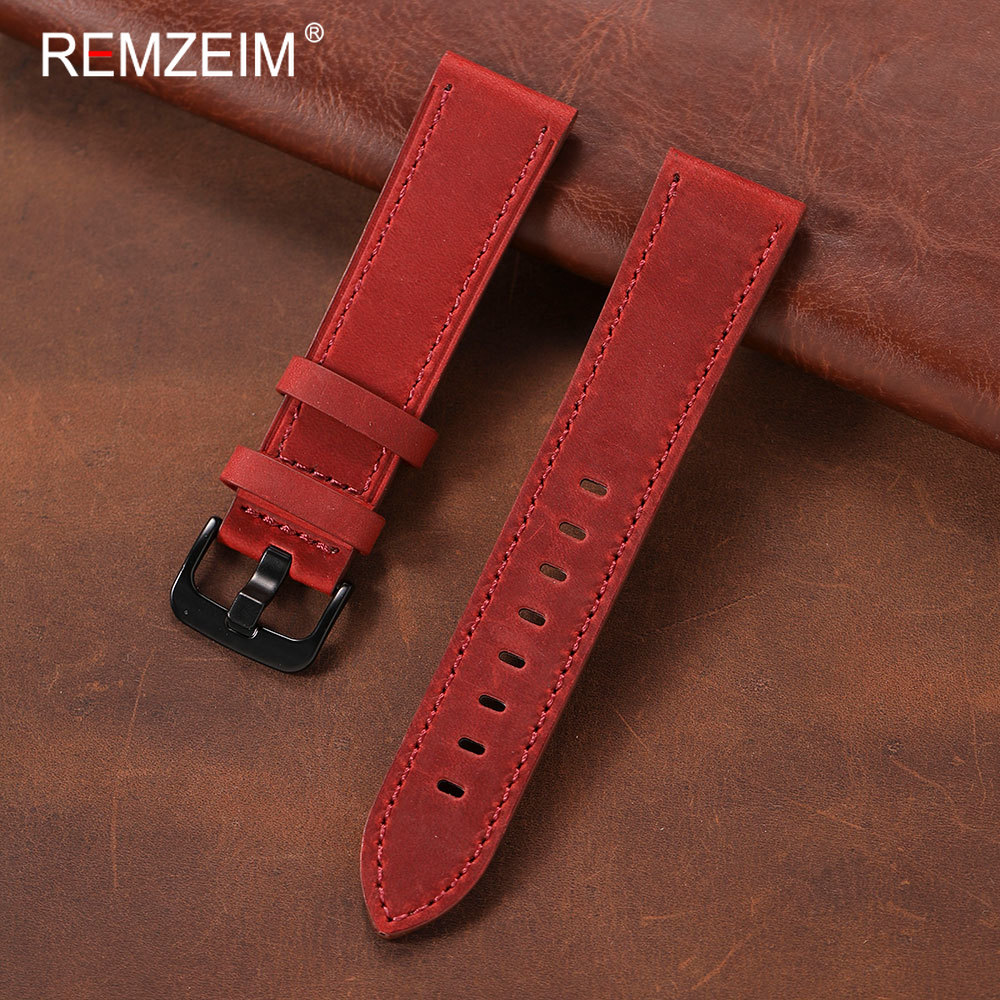 Classic Men's Crazy Horse Leat - огляд і ціна Suede Strap Watch