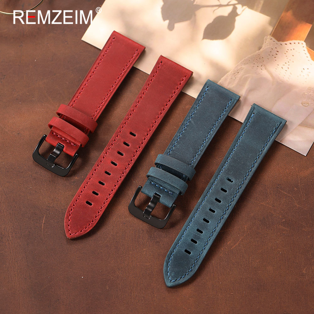 Classic Men's Crazy Horse Leat - огляд і ціна Suede Strap Watch