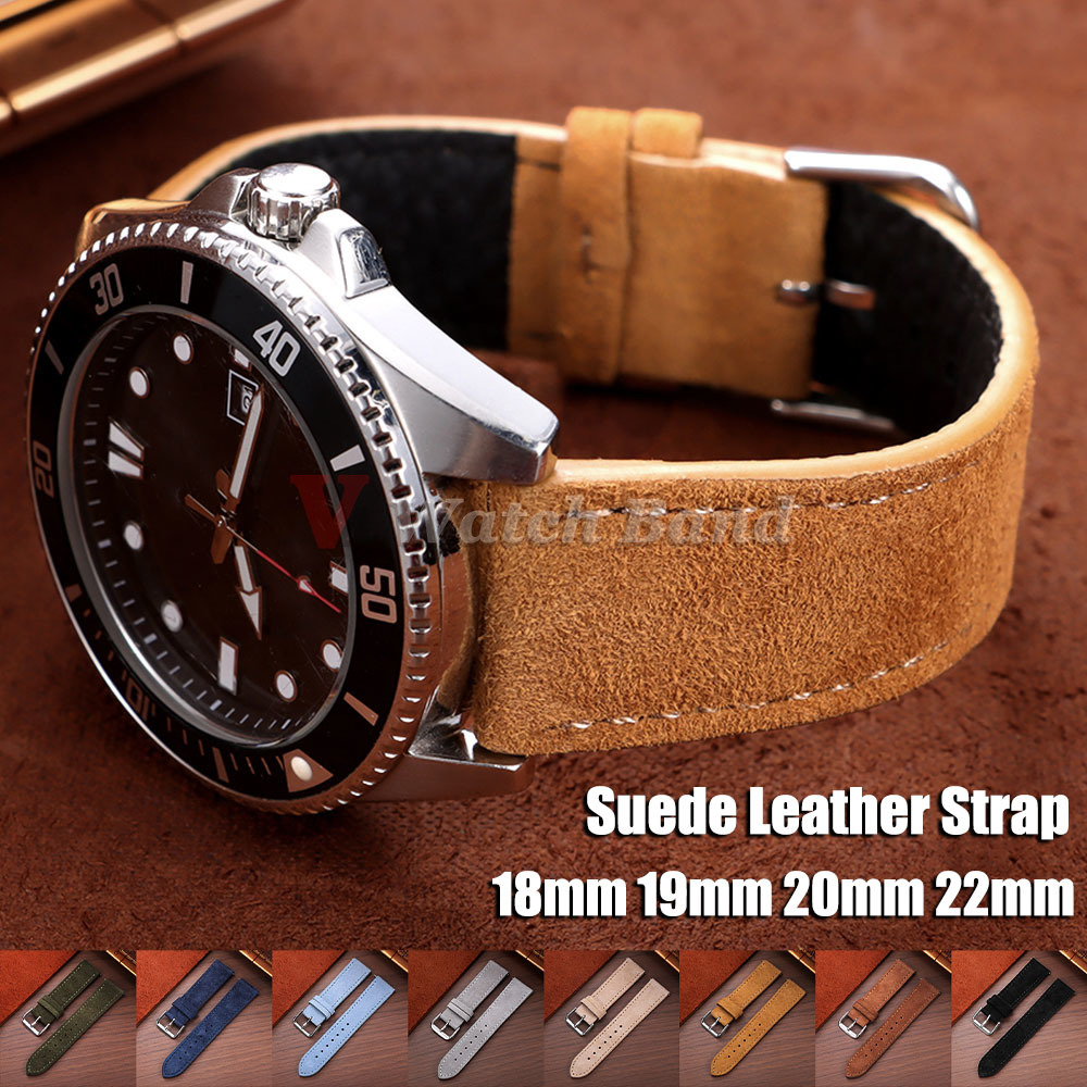 Suede Leather Watch Strap 18mm - огляд і ціна Suede Strap Watch