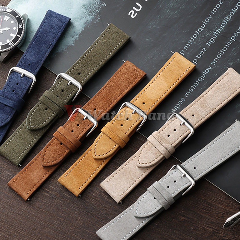 Suede Leather Watch Strap 18mm - огляд і ціна Suede Strap Watch