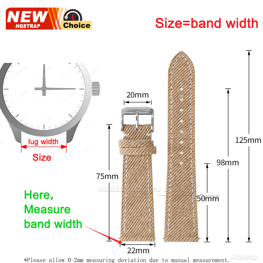 Nylon Denim Fabric Watch Strap - огляд і ціна Canvas Strap Watch