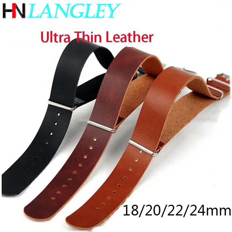Ultra Thin Leather Watch Band  - огляд і ціна Nato Strap Nylon