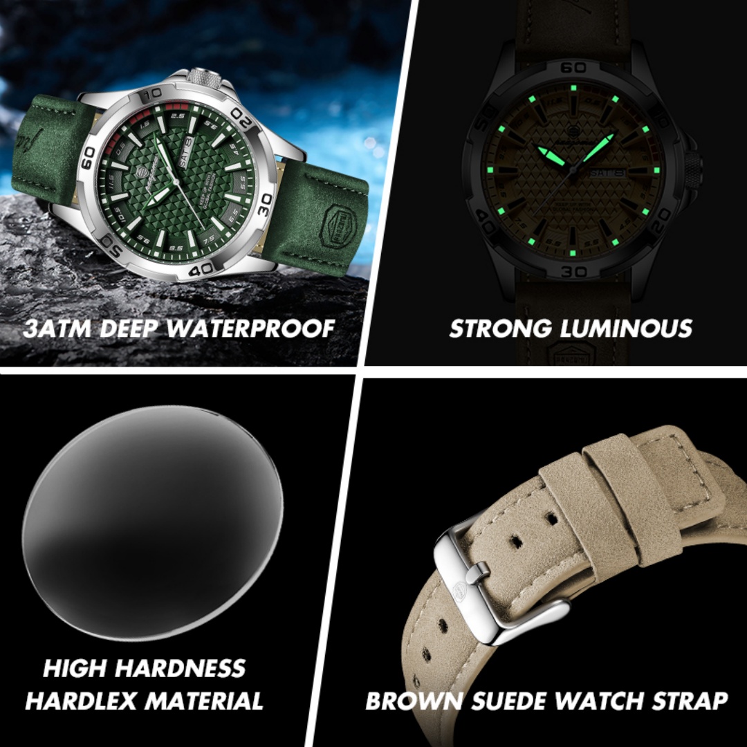 PAAZOMU Luxury Brand Men Watch - огляд і ціна Leather Watch Band Men