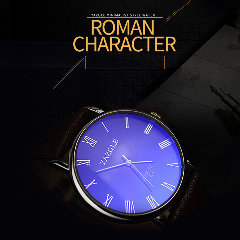 YAZOLE Minimalist Quartz Watch - огляд і ціна Leather Watch Band Men