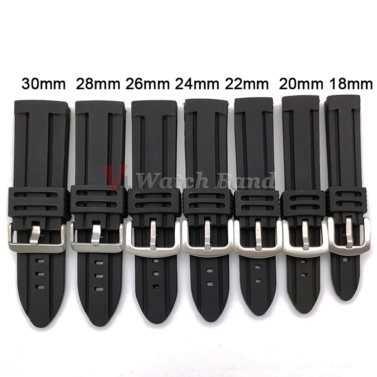 30mm 28mm 26mm 24mm Rubber Wat - огляд і ціна Rubber Strap Diver