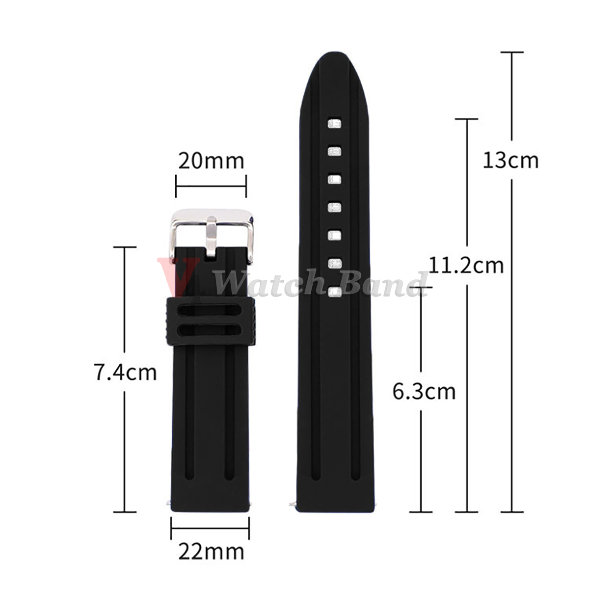 30mm 28mm 26mm 24mm Rubber Wat - огляд і ціна Rubber Strap Diver