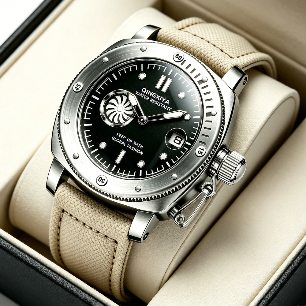 Cool Creative Khaki Canvas Str - огляд і ціна Canvas Strap Watch