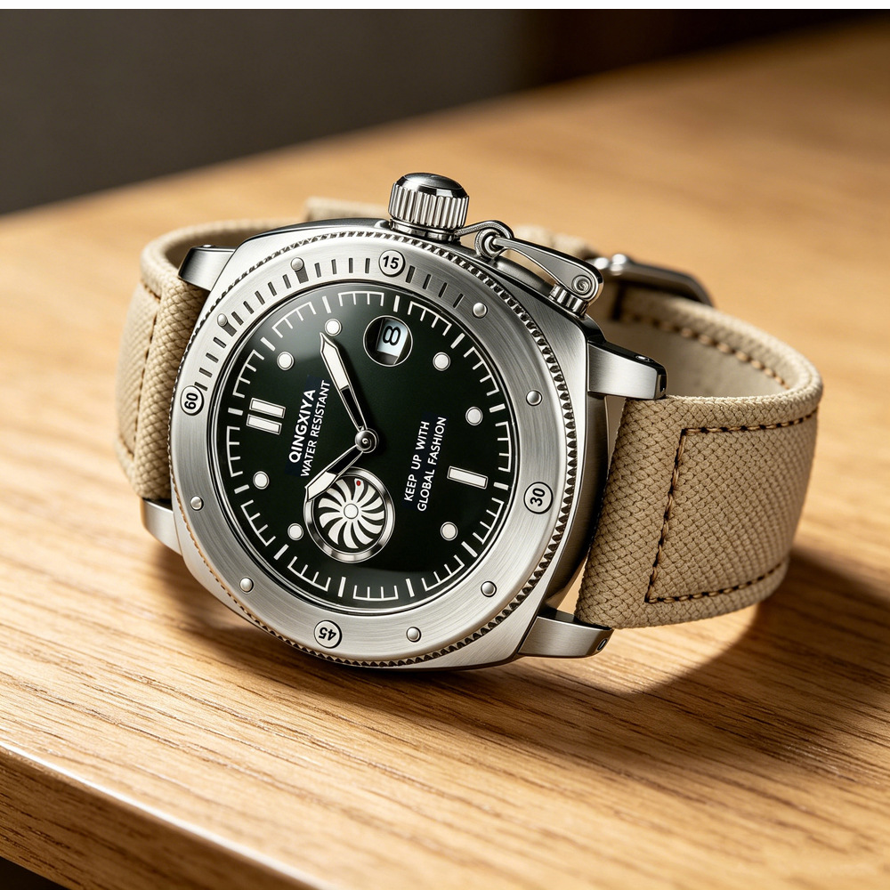 Cool Creative Khaki Canvas Str - огляд і ціна Canvas Strap Watch