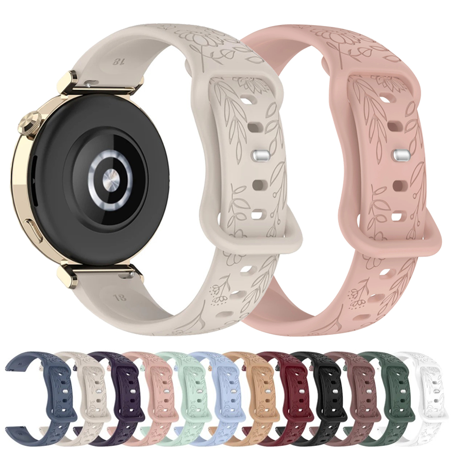 20 22mm 3D Flowers Silicone St - огляд і ціна Silicone Watch Band 22Mm
