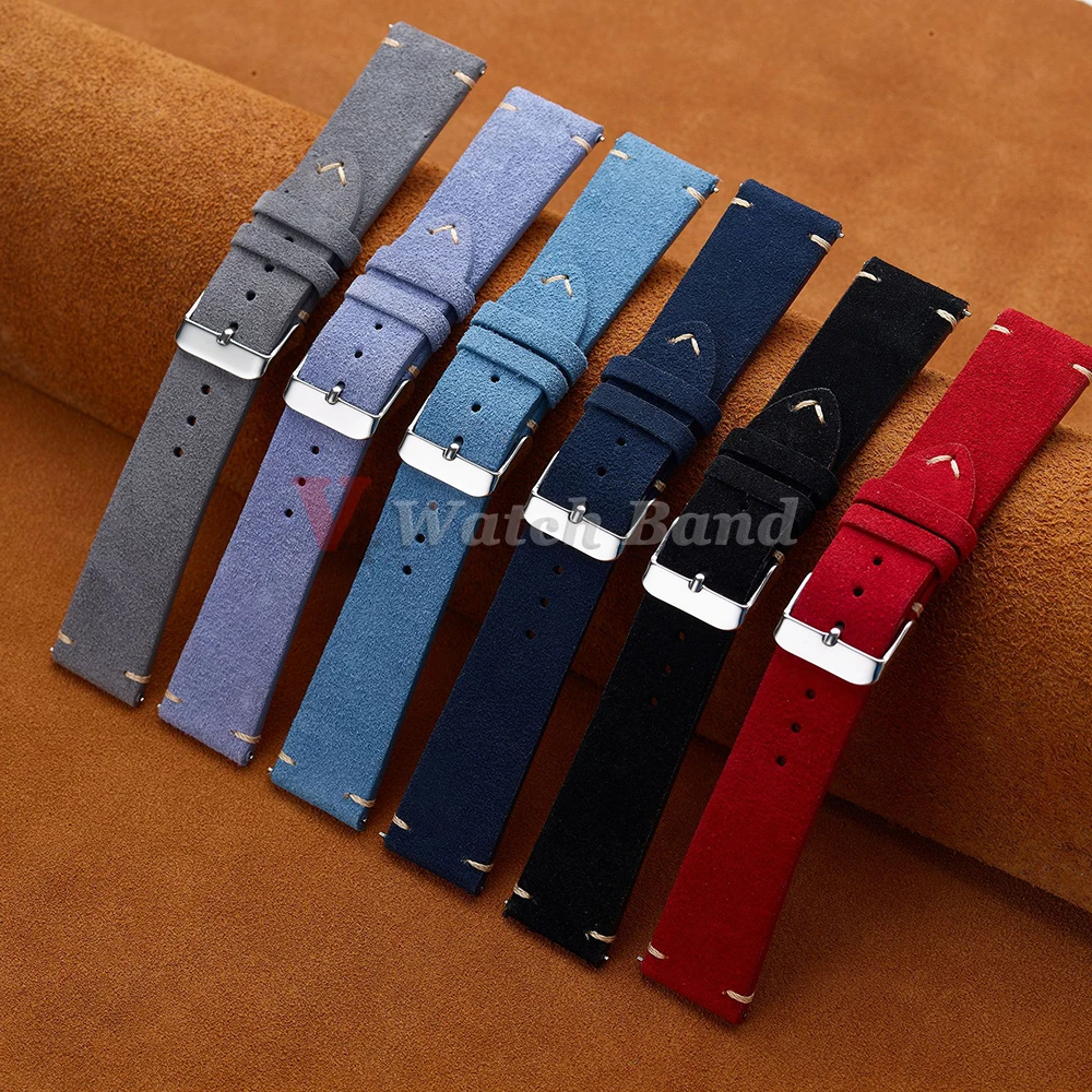 14mm 16mm 18mm Wristband Quick - огляд і ціна Suede Strap Watch