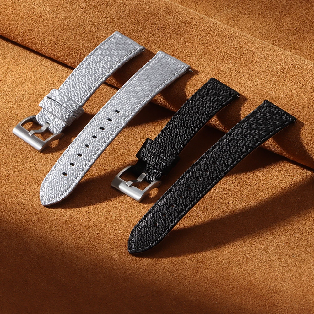 20mm 22mm Smooth Genuine Nylon - огляд і ціна Perlon Strap Woven