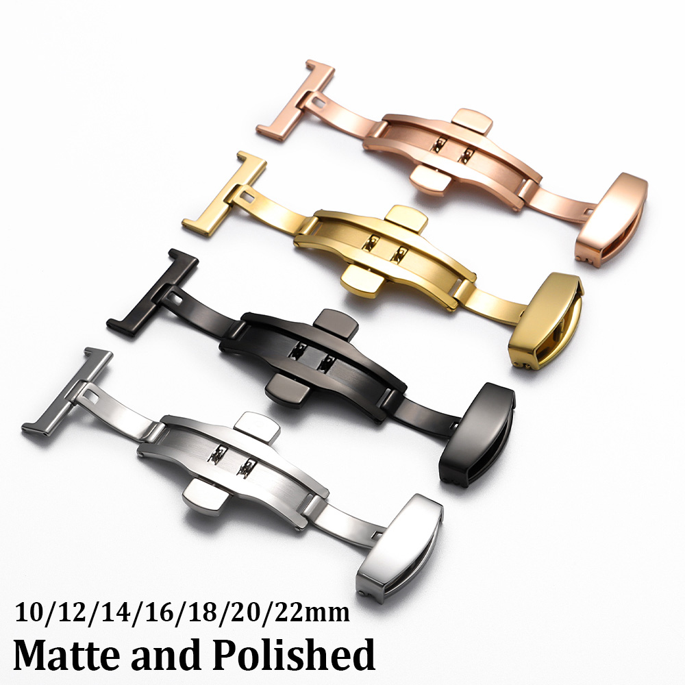 10/12/14/16/18/20/22mm Polishe - огляд і ціна Butterfly Clasp Deployant