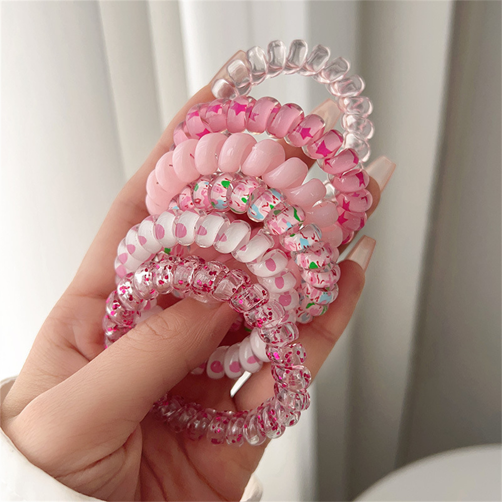 6pcs Sweet Cute Colorful Spira - огляд і ціна Silicone Band Women