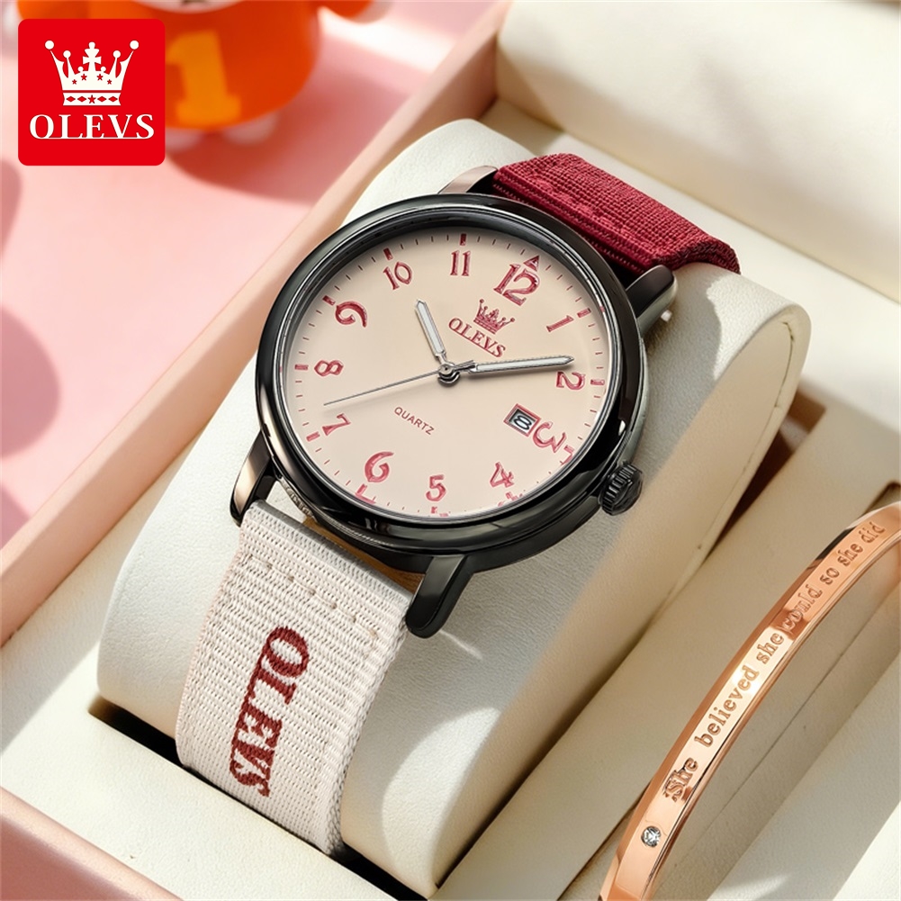 OLEVS Brand New Fashion Quartz - огляд і ціна Canvas Strap Watch