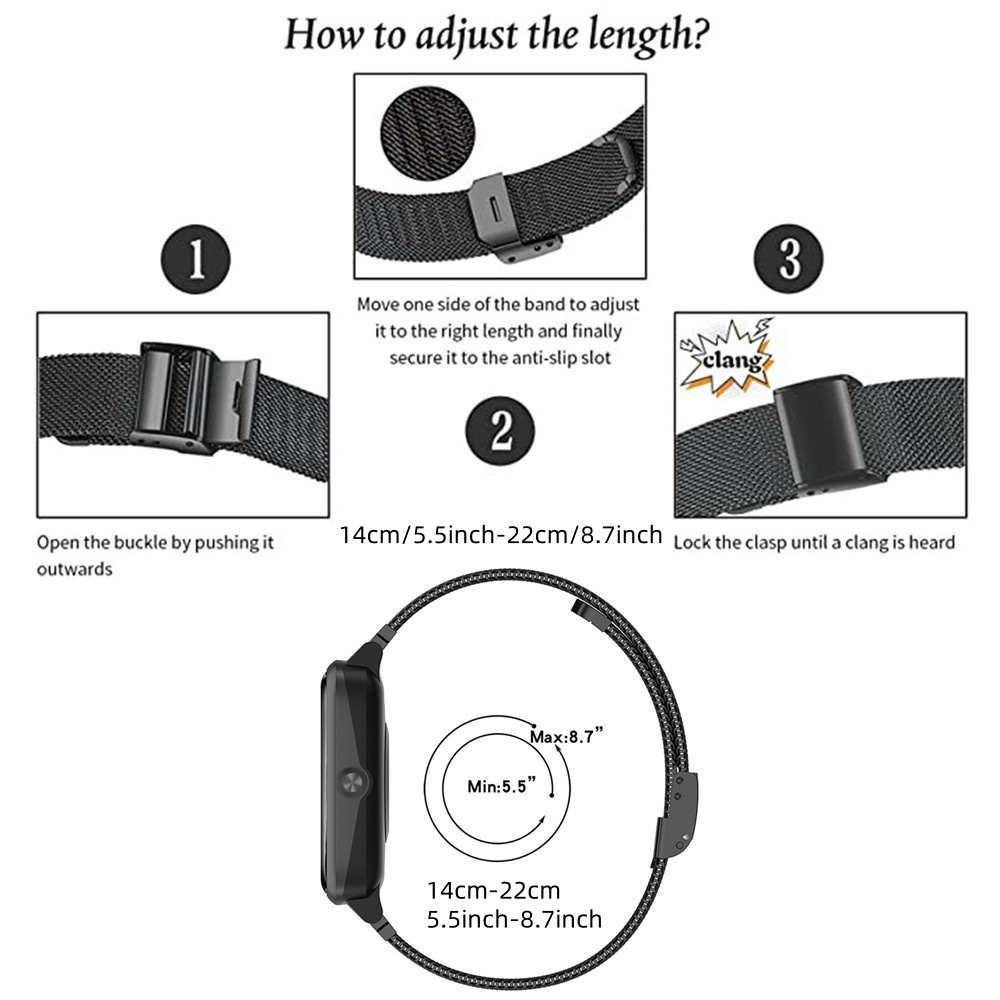 Metal Bands for Fitbit Versa 4 - огляд і ціна Mesh Strap Metal