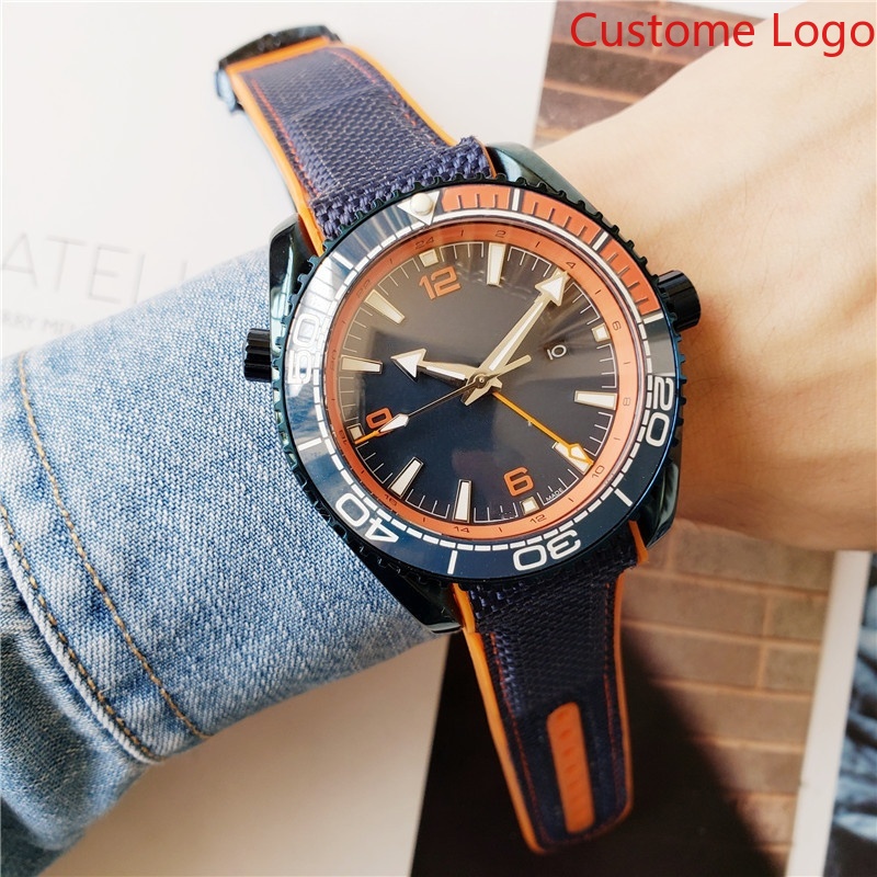 Men GMT Diving Watch Blue Oran - огляд і ціна Rubber Strap Diver