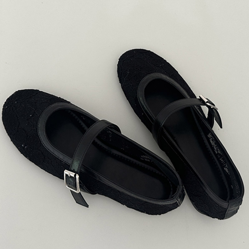 Aneikeh Women Black Lace Mary  - огляд і ціна Mesh Strap Metal