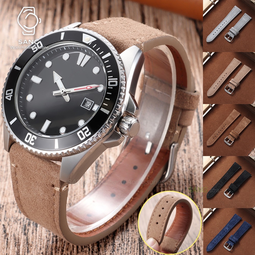 20mm 22mm Universal Men Women  - огляд і ціна Suede Strap Watch