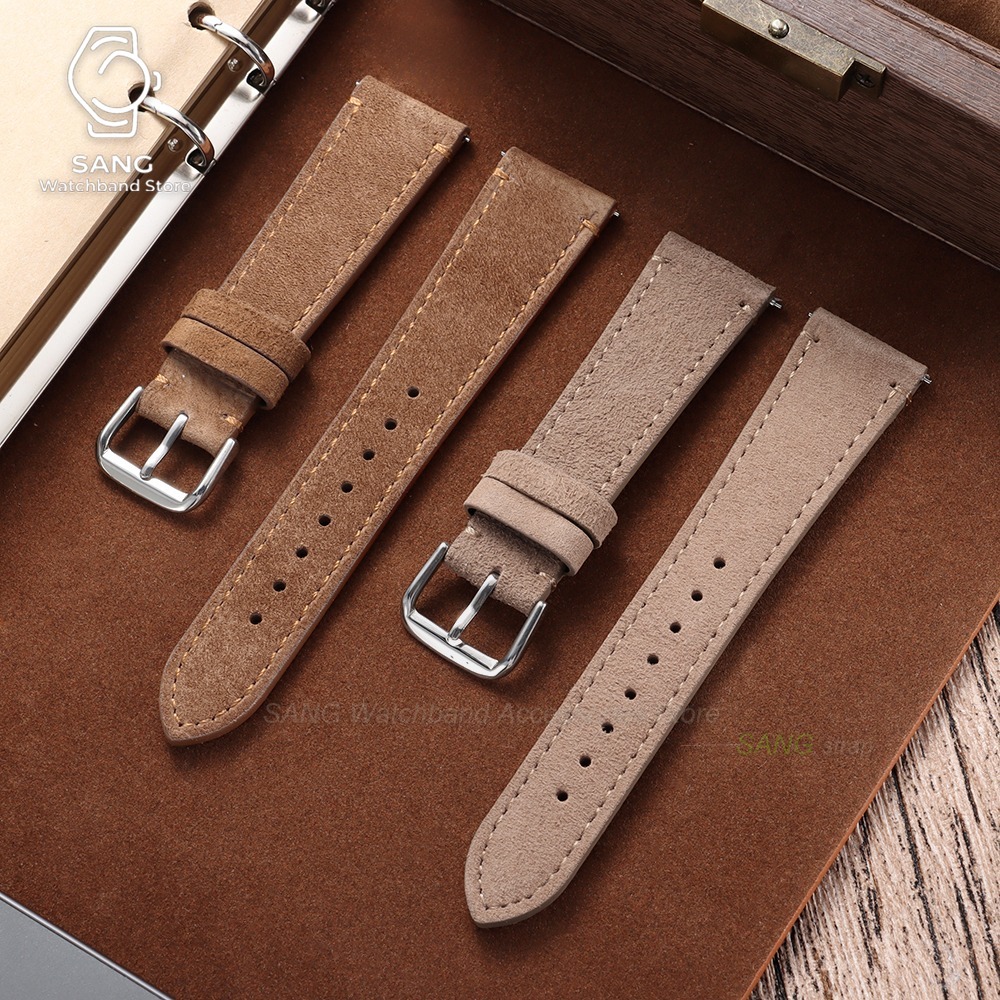 20mm 22mm Universal Men Women  - огляд і ціна Suede Strap Watch