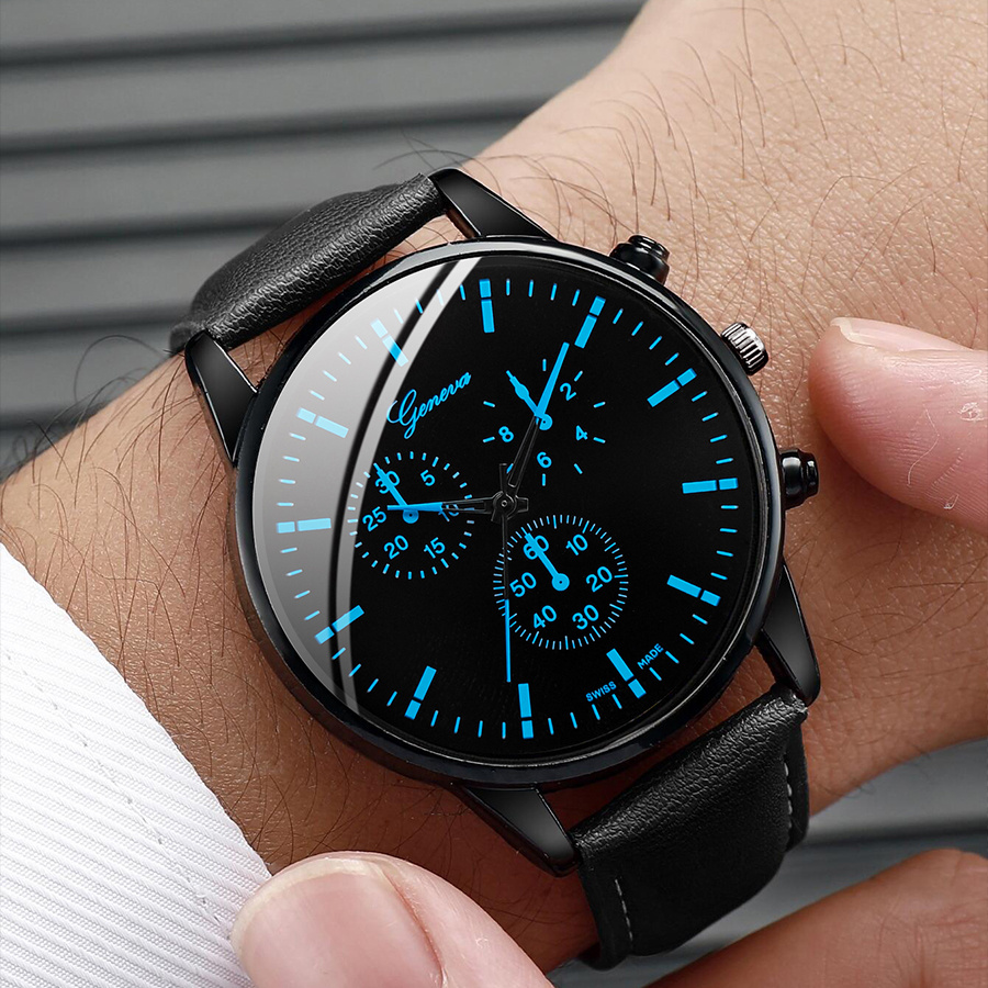 3PCS Fashion Men Business Watc - огляд і ціна Leather Watch Band Men