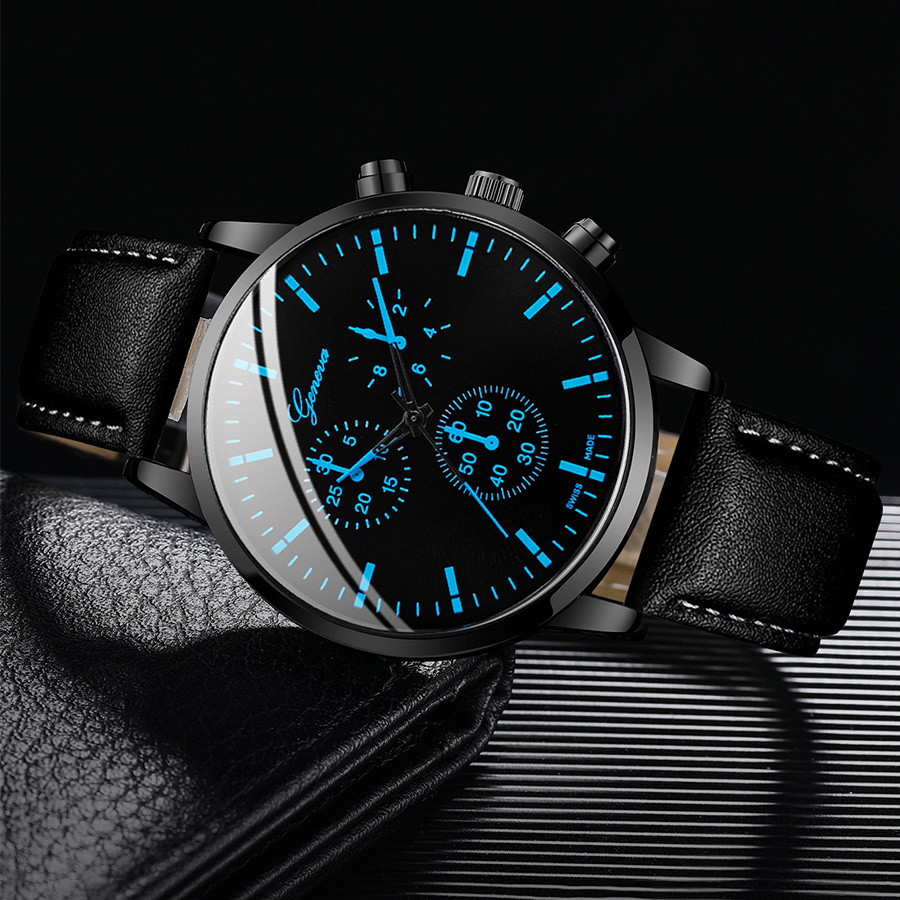 3PCS Fashion Men Business Watc - огляд і ціна Leather Watch Band Men