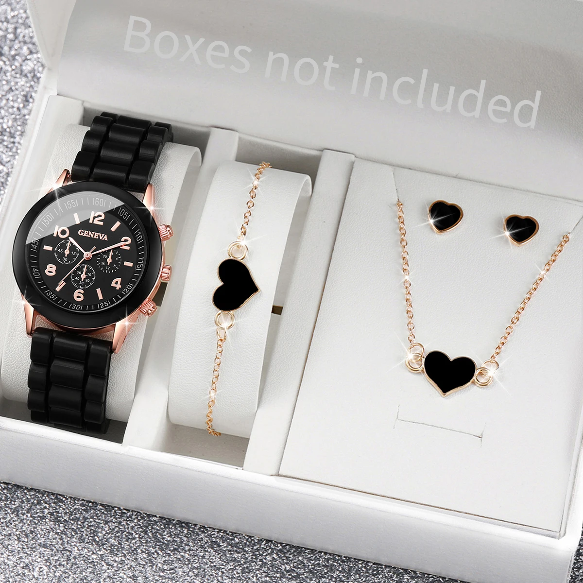 5/6PCS Fashion Women Watches C - огляд і ціна Silicone Band Women