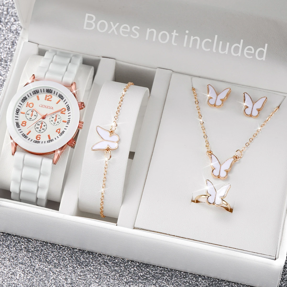 5/6PCS Fashion Women Watches C - огляд і ціна Silicone Band Women