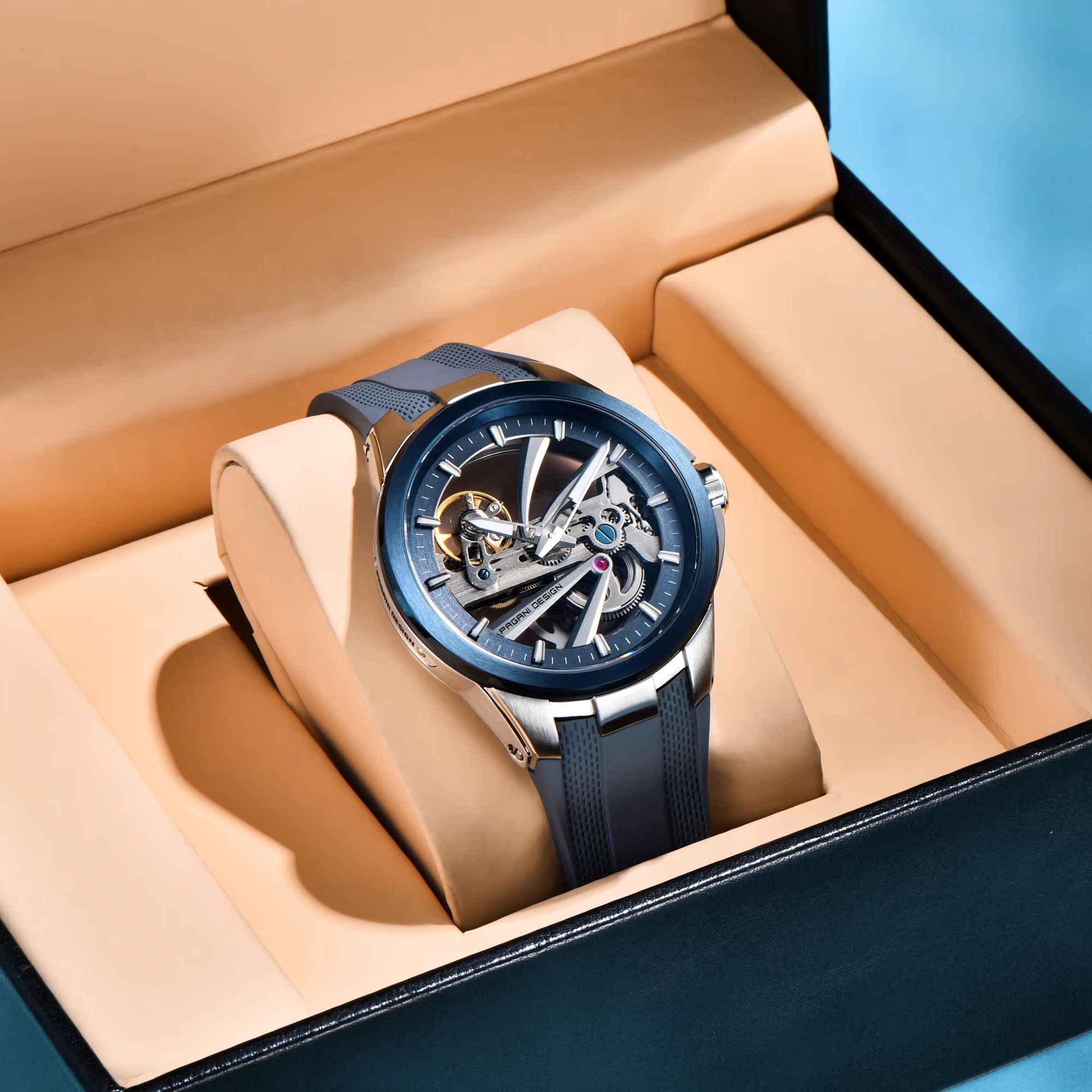 PAGANI DESIGN Men Trendy Mecha - огляд і ціна Rubber Strap Diver