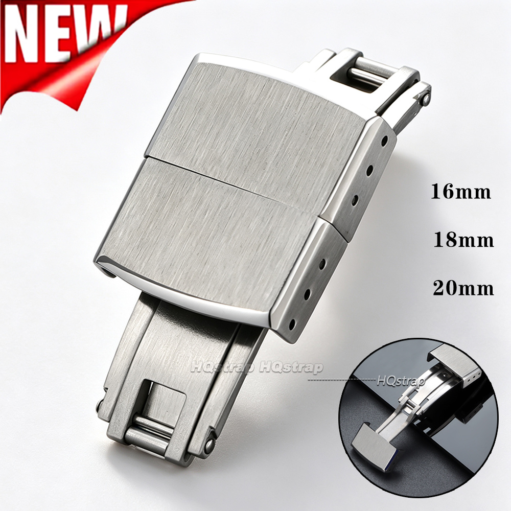 Folding Watch Buckle 16mm 18mm - огляд і ціна Butterfly Clasp Deployant