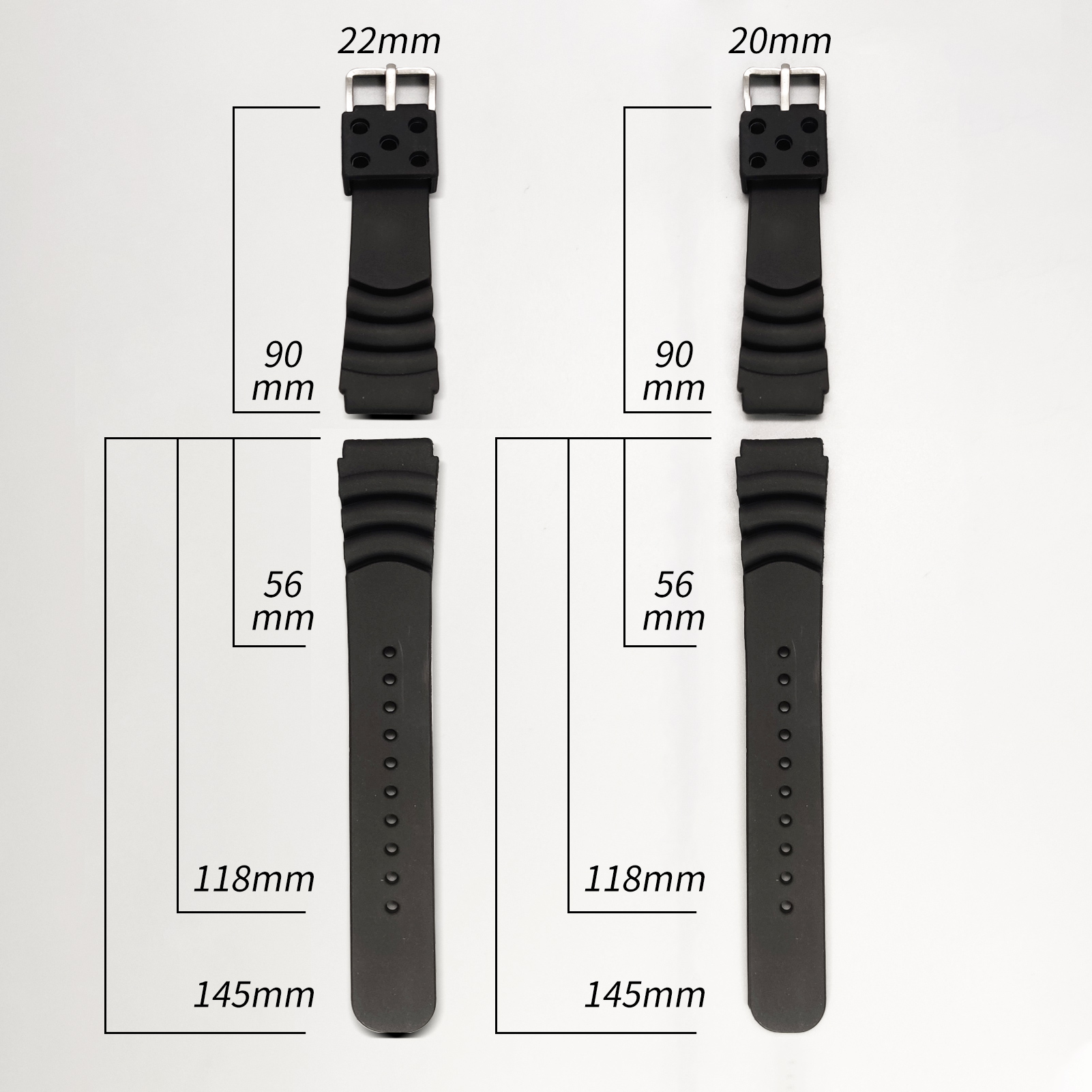 ADDIESDIVE Watch Strap 20mm 22 - огляд і ціна Rubber Strap Diver