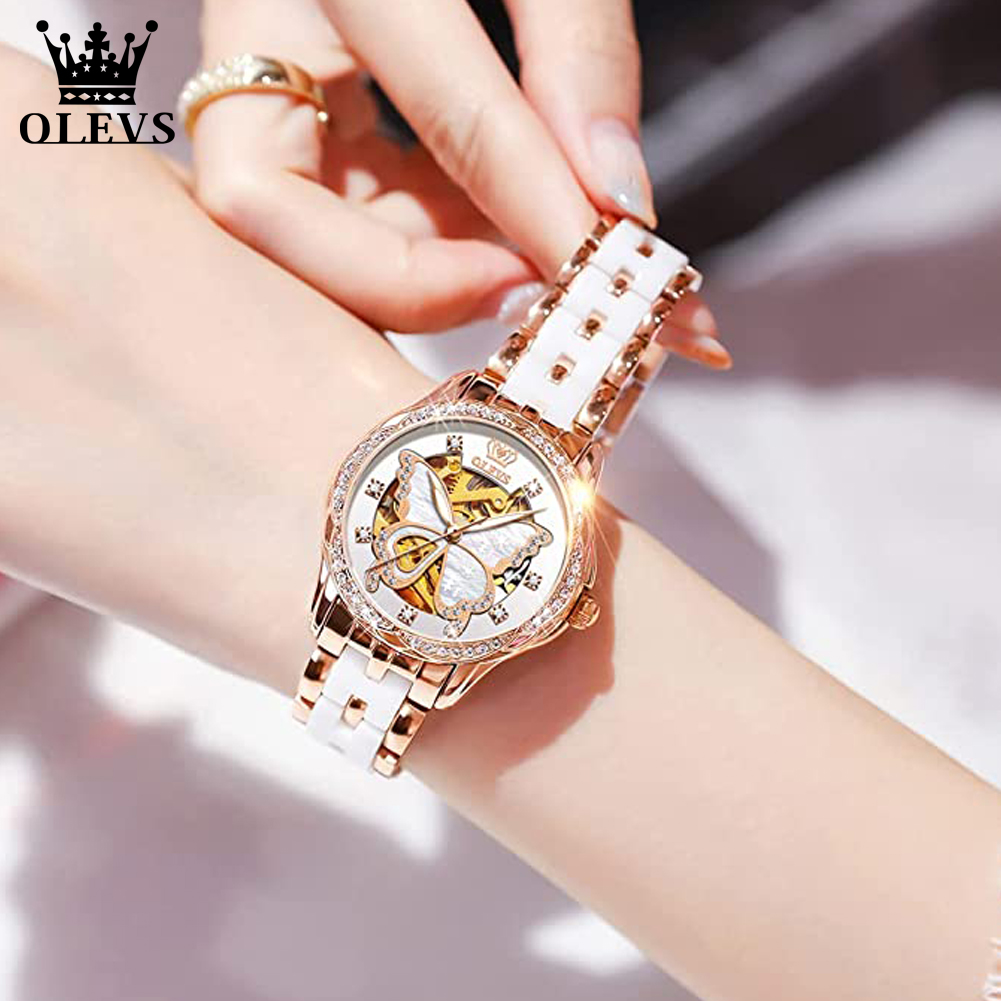 OLEVS Women's Automatic Watche - огляд і ціна Butterfly Clasp Deployant
